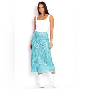 BLACKMILK Diamond Waves Sequin A-Line MIDAXI SKIRT! Party Glam Sparkle Holidays